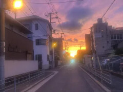秋の気配を感じる夕暮れ